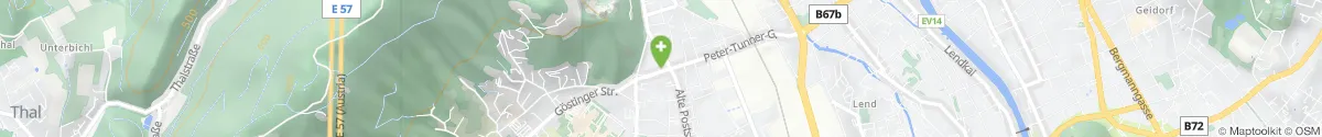 Kartendarstellung des Standorts für Rosen Apotheke in 8020 Graz